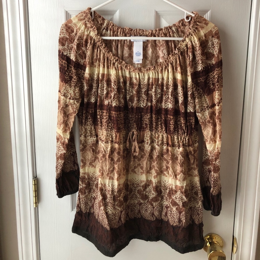 Liz Claiborne crinkle top blouse